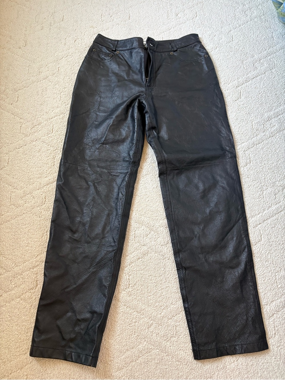 WOMENS BAGATELLE BLACK LEATHER PANTS - never worn